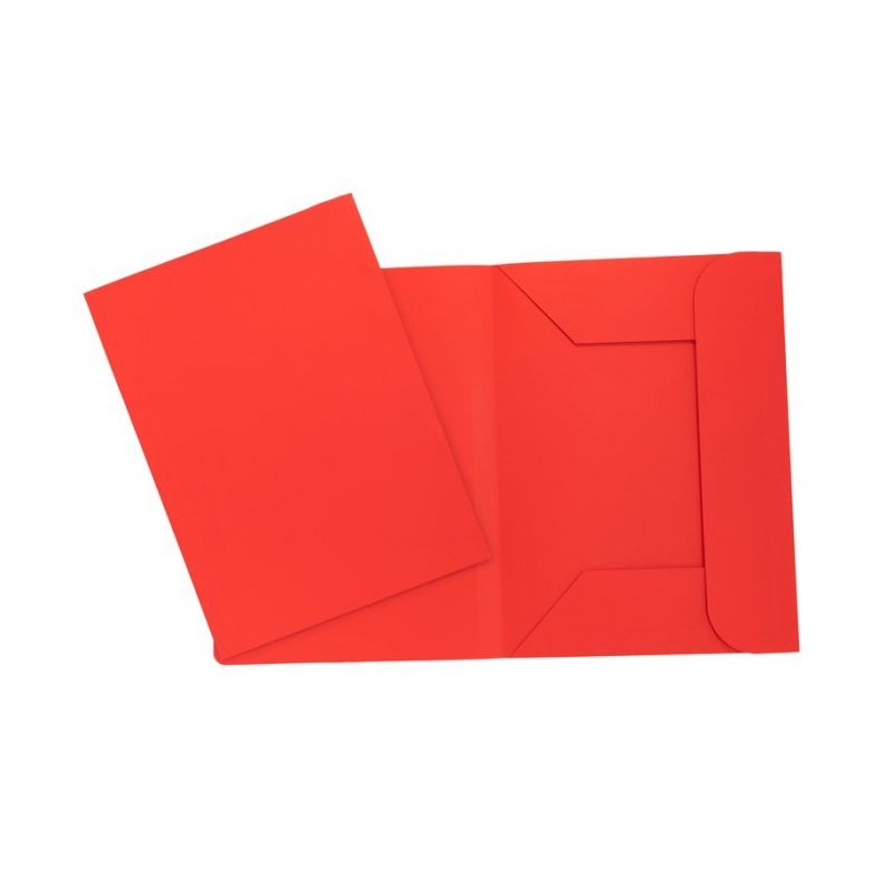 CARTELLINE 3 LEMBI ARCOBALENO - CARTONCINO - 190 G/MQ - 33,5X24,5 CM - ROSSO