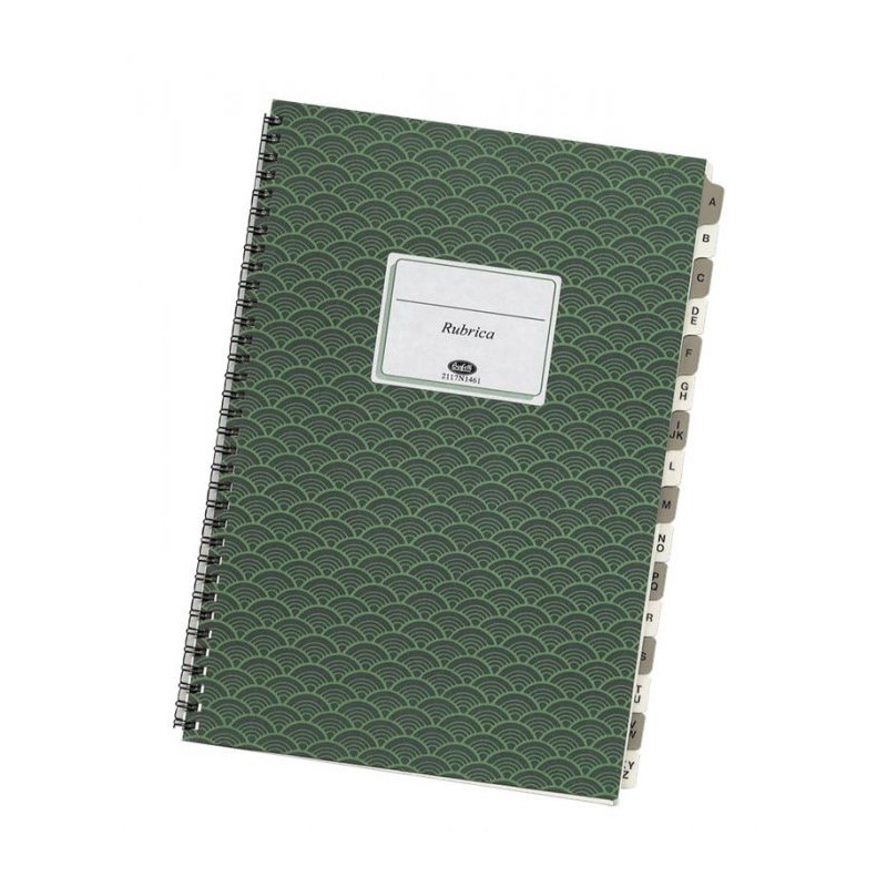 RUBRICA A/Z - 92 PAGINE - 6 PAGINE/LETTERA CON SPIRALE - 29,7X21 CM