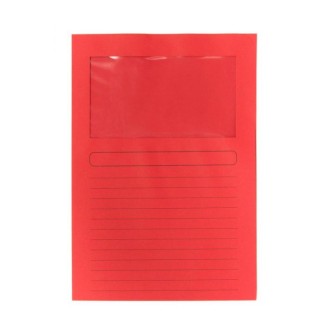 CARTELLINE CON FINESTRA - CARTONCINO - 120 G/MQ - 29,7X21 CM - ROSSO