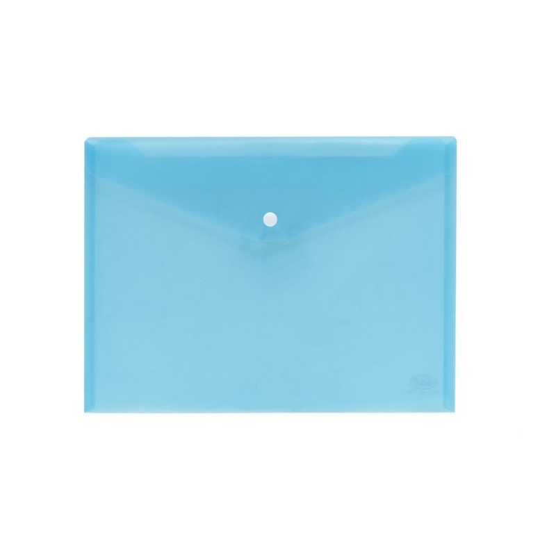 BUSTE CON BOTTONE - POLIPROPILENE TRASPARENTE - 29,7X21 CM - BLU