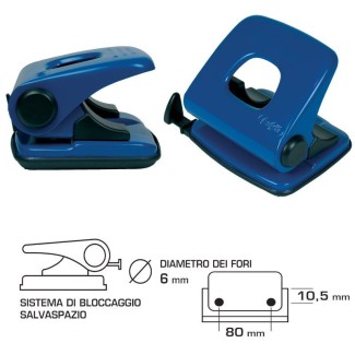 PERFORATORE A 2 FORI - 25 FOGLI - BLU