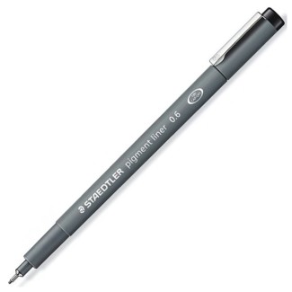 STAEDTLER PIGMENT LINER PENNA FINELINER NERO 0.6 mm