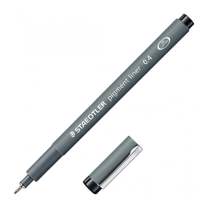 STAEDTLER PIGMENT LINER PENNA FINELINER NERO 0.4 mm